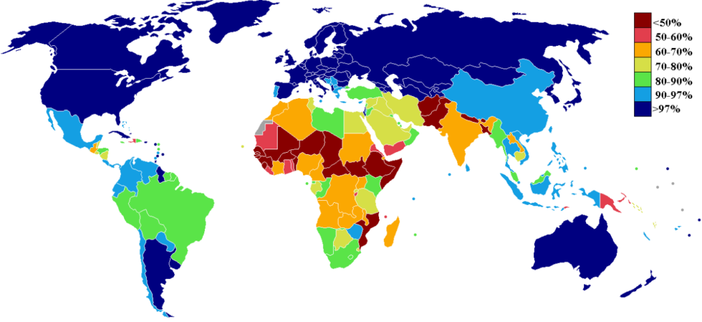 World literacy rates