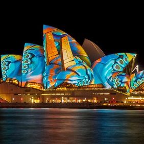Sydney Opera House, representing Australian accent voice-over history