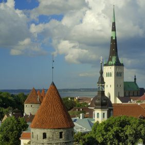 St. Olaf's Church, representing Estonian accent voice-over history