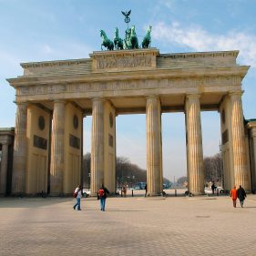Brandenburg Gate, representing German accent voice-over history