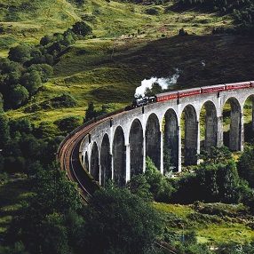 Glenfinnan Viaduct, representing English in Scottish accent history