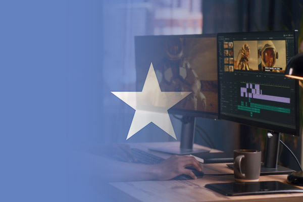 Somali flag merged with editing video subtitles