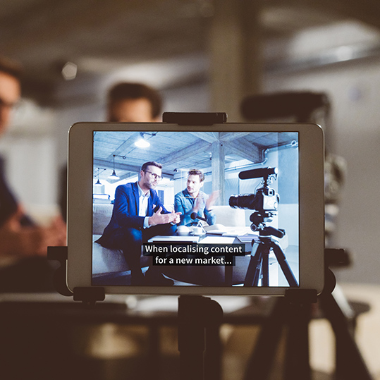 Video recording using subtitles