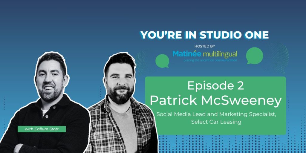 You're in Studio One with Patrick McSweeney